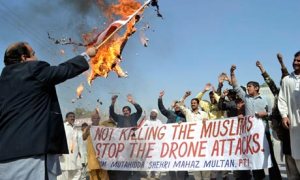 Pakistani anti-drone protesters